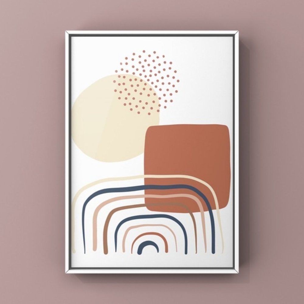 Modern minimalist boho abstract wall art print